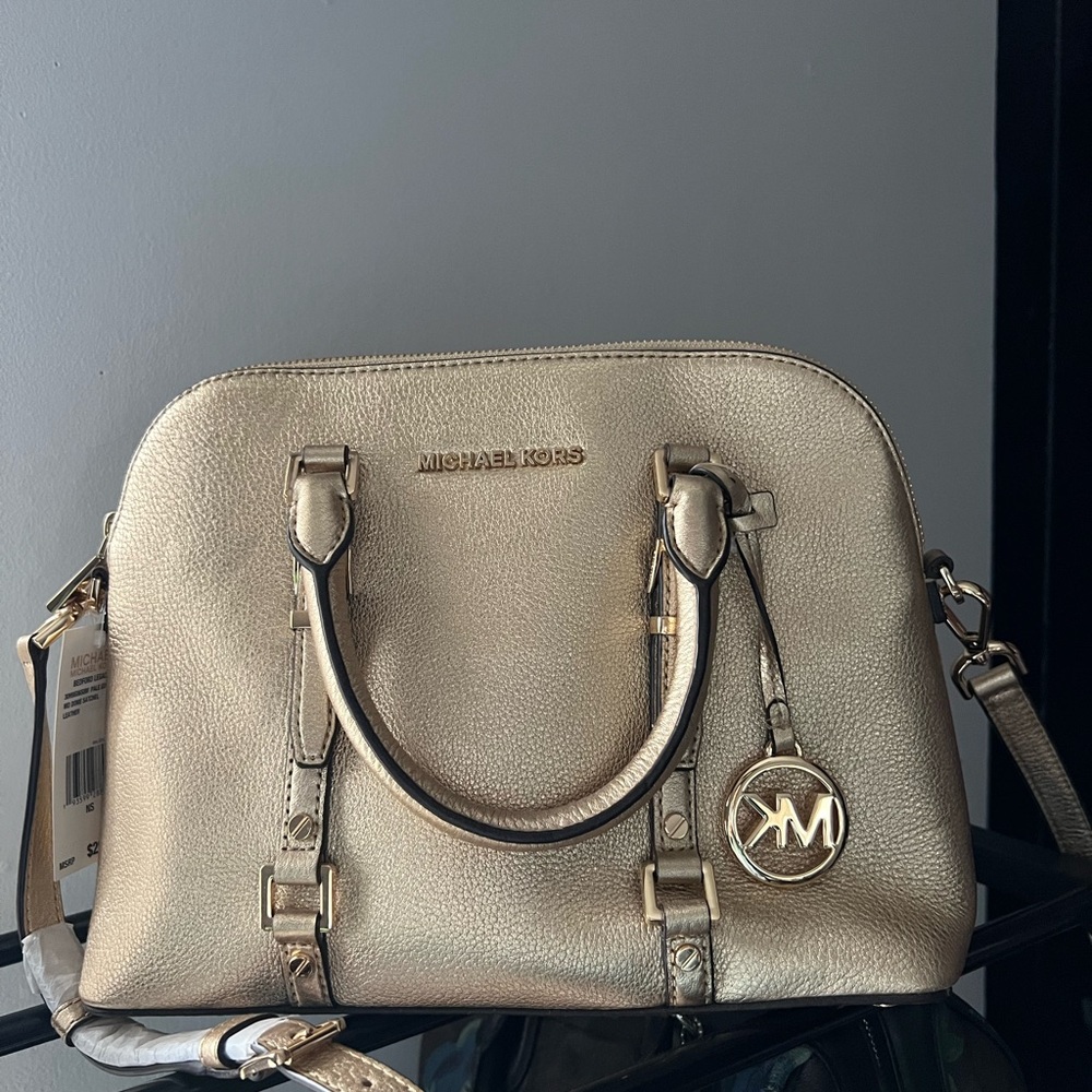 Michael Kors Metallic Gold Satchel